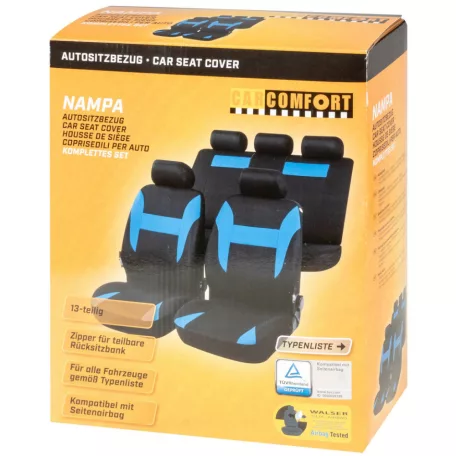 Üléshuzat garnitúra - NAMPA - fekete-kék - WALSER