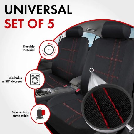 Üléshuzat garnitúra - NASHVILLE - fekete - WALSER