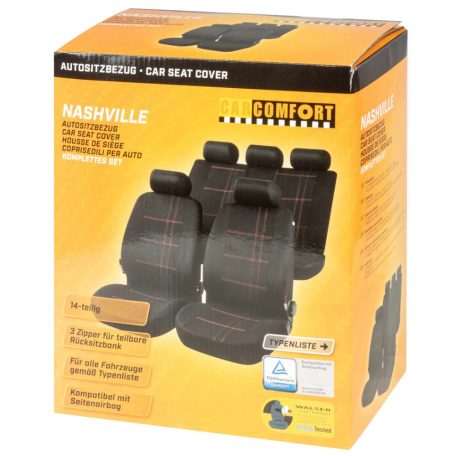 Üléshuzat garnitúra - NASHVILLE - fekete - WALSER