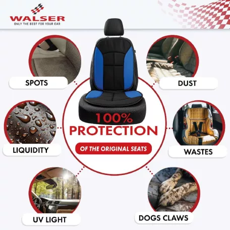 Ülésvédő NOVARA - kék-fekete - WALSER