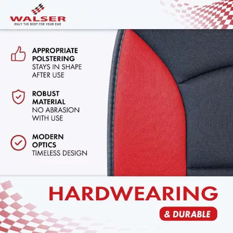 Ülésvédő NOVARA - piros-fekete - WALSER