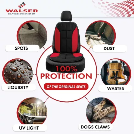 Ülésvédő NOVARA - piros-fekete - WALSER