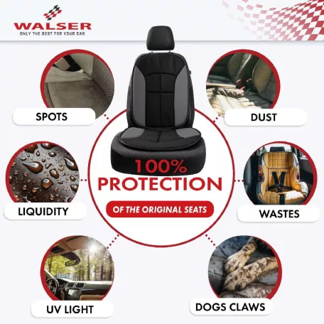 Ülésvédő NOVARA - szürke-fekete - WALSER