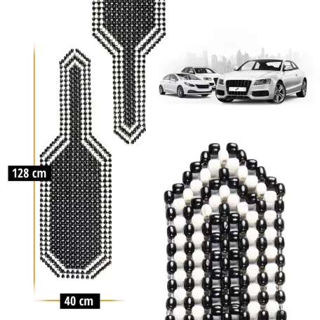 Ülésvédő fagolyós fekete-fehér - WALSER