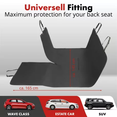 Üléstakaró hátsó ülésre NERO - 145x165 cm - WALSER