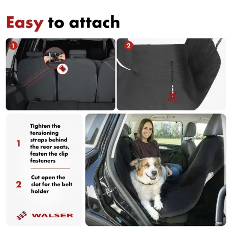 Üléstakaró hátsó ülésre NERO - 145x165 cm - WALSER