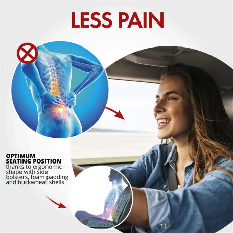 Ülésvédő - ergonomikus - MAX - fekete - WALSER