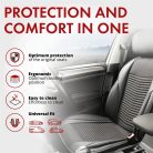 Ülésvédő - ergonomikus - MAX - fekete - WALSER