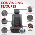 Ülésvédő - ergonomikus - MAX - fekete - WALSER