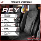 Ülésvédő ECO bőr REY - fekete - WALSER