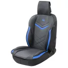 Ülésvédő ECO bőr REY - fekete-kék - WALSER