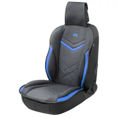 Ülésvédő ECO bőr REY - fekete-kék - WALSER