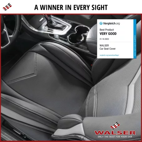 Ülésvédő ECO bőr REY - fekete-kék - WALSER