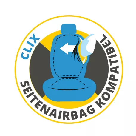 Ülésvédő ECO bőr REY - fekete-kék - WALSER