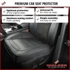 Ülésvédő - ECO bőr, zsebekkel - FERNANDO - fekete - WALSER