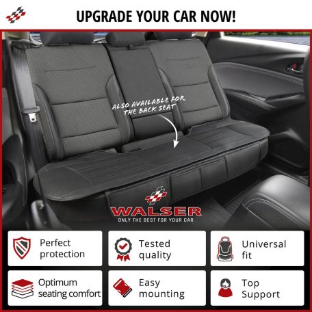 Ülésvédő - ECO bőr, zsebekkel - FERNANDO - fekete - WALSER