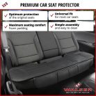 Ülésvédő - ECO bőr, zsebekkel - FERNANDO - hátsó ülésre - fekete - WALSER