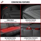 Ülésvédő - ECO bőr, zsebekkel - FERNANDO - hátsó ülésre - fekete - WALSER