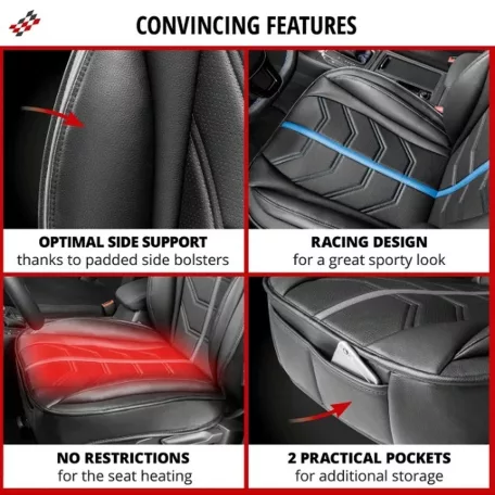 Ülésvédő ECO bőr KIMI - fekete-arany - WALSER