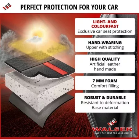 Ülésvédő ECO bőr KIMI - fekete - WALSER