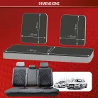 Ülésvédő LUXOR COMFORTLINE - fekete - hátsó ülésre - WALSER