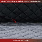 Ülésvédő LUXOR COMFORTLINE - fekete - hátsó ülésre - WALSER