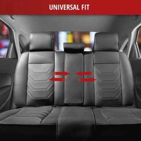 Ülésvédő ECO bőr KIMI - hátsó ülésre - fekete- WALSER