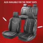 Ülésvédő ECO bőr KIMI - hátsó ülésre - fekete- WALSER