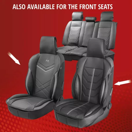 Ülésvédő ECO bőr KIMI - hátsó ülésre - fekete- WALSER