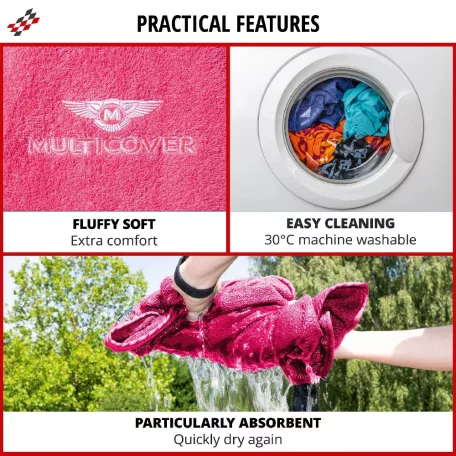 Ülésvédő huzat mikroszálas MULTICOVER - pink - WALSER