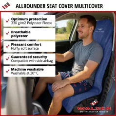   Ülésvédő huzat mikroszálas MULTICOVER - sötétkék - WALSER