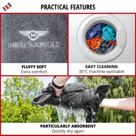 Ülésvédő huzat mikroszálas MULTICOVER - szürke - WALSER