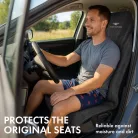 Ülésvédő huzat mikroszálas MULTICOVER - fekete - WALSER