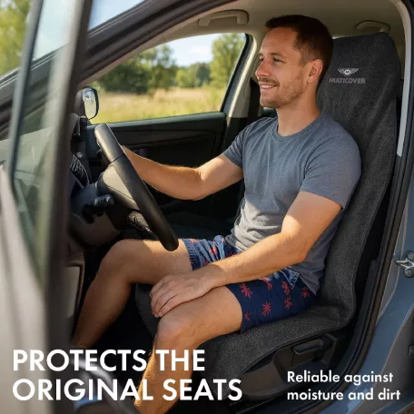 Ülésvédő huzat mikroszálas MULTICOVER - fekete - WALSER