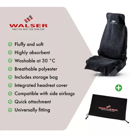 Ülésvédő huzat mikroszálas MULTICOVER - fekete - WALSER