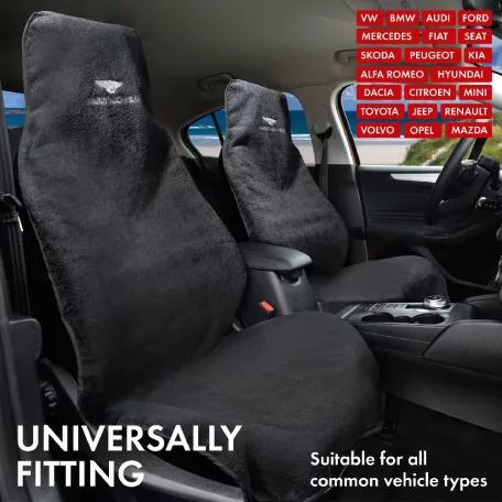Ülésvédő huzat mikroszálas MULTICOVER - fekete - WALSER