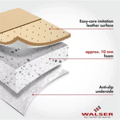 Ülésvédő ECO bőr - bézs - LEWIS - WALSER