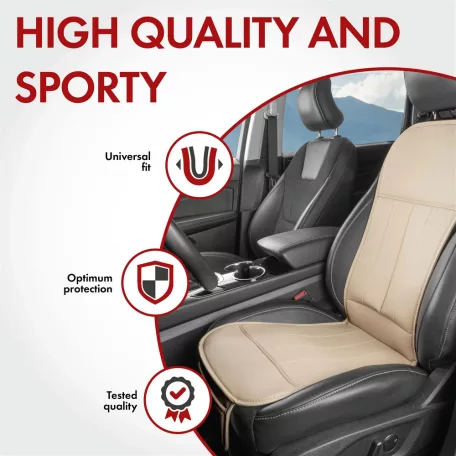 Ülésvédő ECO bőr - bézs - LEWIS - WALSER