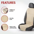 Ülésvédő ECO bőr - bézs - LEWIS - WALSER