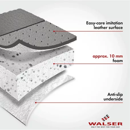 Ülésvédő ECO bőr - szürke - LEWIS - WALSER