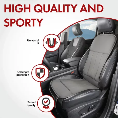 Ülésvédő ECO bőr - szürke - LEWIS - WALSER