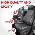 Ülésvédő ECO bőr - fekete - LEWIS - WALSER