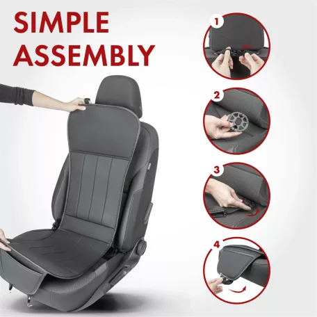 Ülésvédő ECO bőr - fekete - LEWIS - WALSER