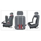 Ülésvédő ECO bőr REY - fekete-szürke - WALSER