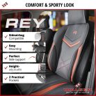 Ülésvédő ECO bőr REY - fekete-piros - WALSER