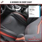 Ülésvédő ECO bőr REY - fekete-piros - WALSER