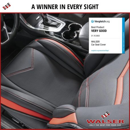 Ülésvédő ECO bőr REY - fekete-piros - WALSER