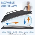 Ülésvédő - ergonomikus - AIR FLOW - fekete - WALSER