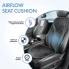 Ülésvédő - ergonomikus - AIR FLOW - fekete - WALSER