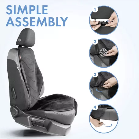 Ülésvédő - ergonomikus - AIR FLOW - fekete - WALSER